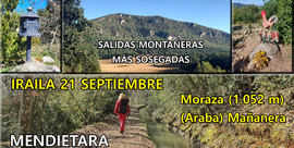 Mendietara-Travesía:  Berganzo- Canal del agua-PR-A-75- Moraza(1052 m)- Venta de Moraza